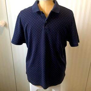 Banana Republic blue with red diamond pattern mens polo shirt Size L